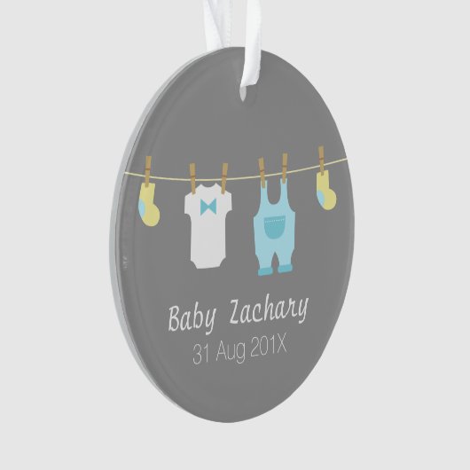 Elegant en Cute Baby Boy Clothes, Newborn Ornament (voorkant)