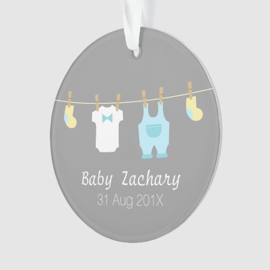 Elegant en Cute Baby Boy Clothes, Newborn Ornament (voorkant)