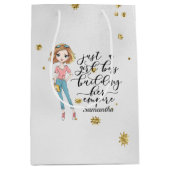 Elegant en Cute Lady | Girl Boss | Grijs Medium Cadeauzakje (Voorkant)