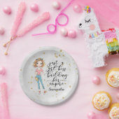 Elegant en Cute Lady | Girl Boss | Grijs Papieren Bordje (Feest)