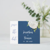 elegant en  donkerblauw, behalve de datum briefkaart (Staand voorkant)