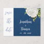 elegant en  donkerblauw, behalve de datum briefkaart (Voorkant)