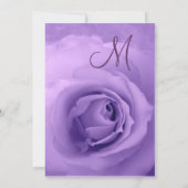 Elegant en dromer Paars Roos Wedding Metallic Kaart (Achterkant)