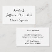 Elegant en  Editor Visitekaartje (Voorkant / Achterkant)