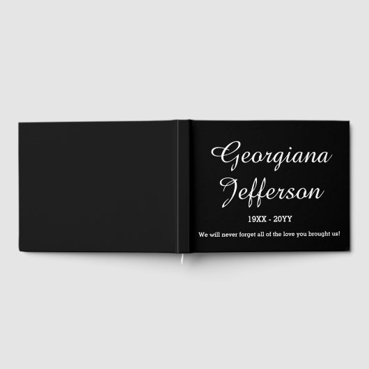 Elegant en eenvoudig begrafenismonument gastenboek (Volledig)