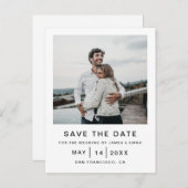 Elegant en eenvoudig gematigd dragen sparen de Dat Uitnodiging Briefkaart (Voorkant / Achterkant)