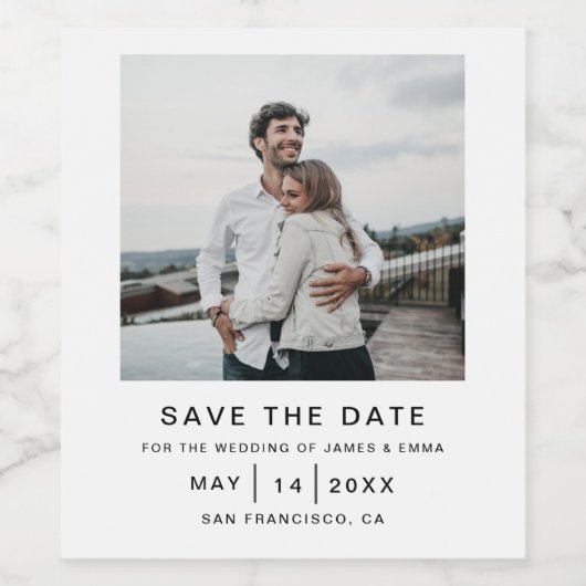 Elegant en eenvoudig gematigd dragen sparen de Dat Wijn Etiket (Enkel label)