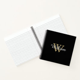Elegant en Eenvoudig Gepersonaliseerd Monogram Notitieboek