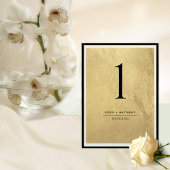 Elegant en eenvoudig goud- en zwarte-tafelnummer