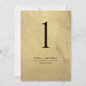 Elegant en eenvoudig goud- en zwarte-tafelnummer (Voorkant)