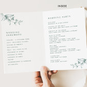 Elegant en eenvoudig, groen huwelijksprogramma