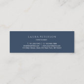 Elegant en eenvoudig handgeschreven script kalligr mini visitekaartje (Achterkant)