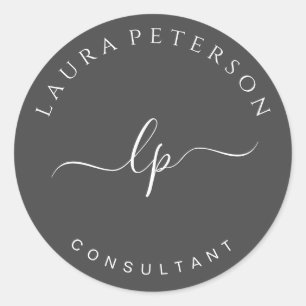 Elegant en eenvoudig handgeschreven script kalligr ronde sticker