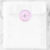 Elegant en eenvoudig handgeschreven script kalligr ronde sticker (Tas)