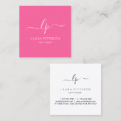 Elegant en eenvoudig handgeschreven script kalligr vierkante visitekaartje (Voorkant / Achterkant)