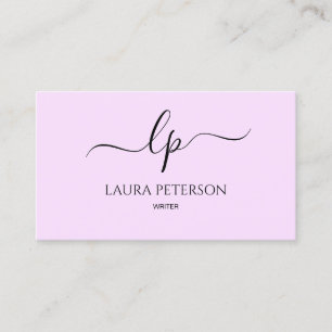 Elegant en eenvoudig handgeschreven script kalligr visitekaartje