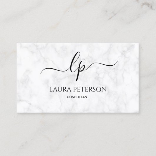 Elegant en eenvoudig handgeschreven script kalligr visitekaartje (Voorkant)