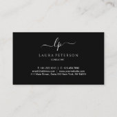 Elegant en eenvoudig handgeschreven script kalligr visitekaartje (Achterkant)