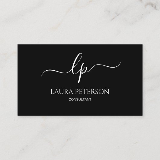 Elegant en eenvoudig handgeschreven script kalligr visitekaartje (Voorkant)