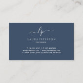 Elegant en eenvoudig handgeschreven script kalligr visitekaartje (Achterkant)