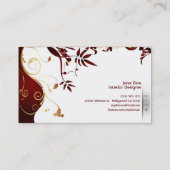 Elegant en eenvoudig intern ontwerp visitekaartje (Achterkant)