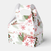 Elegant en eenvoudig kerstpatroon bedankdoosjes (Achterkant)