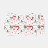 Elegant en eenvoudig kerstpatroon bedankdoosjes (Uitgevouwen)