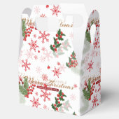 Elegant en eenvoudig kerstpatroon bedankdoosjes (Geopend)