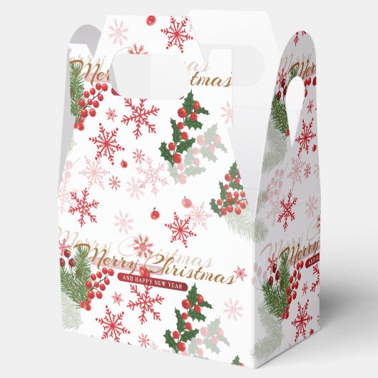 Elegant en eenvoudig kerstpatroon bedankdoosjes (Geopend)