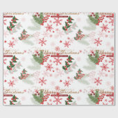 Elegant en eenvoudig kerstpatroon cadeaupapier (Vlak)