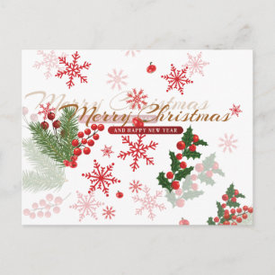 Elegant en eenvoudig kerstpatroon feestdagenkaart