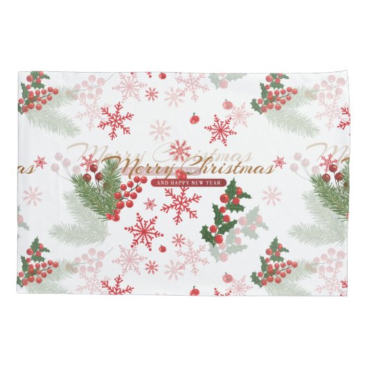 Elegant en eenvoudig kerstpatroon kussensloop (Achterkant)