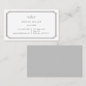 Elegant en eenvoudig klassiek lijst visitekaartje (Voorkant / Achterkant)