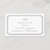 Elegant en eenvoudig klassiek lijst visitekaartje (Voorkant)