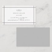 Elegant en eenvoudig klassiek lijst visitekaartje (Voorkant / Achterkant)