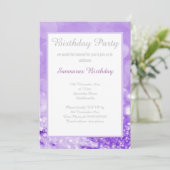 ELEGANT EN EENVOUDIG LAVENDER BOKEH BIRTHDAG KAART (Staand voorkant)