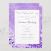 ELEGANT EN EENVOUDIG LAVENDER BOKEH BIRTHDAG KAART (Voorkant / Achterkant)