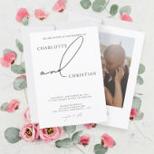 Elegant en eenvoudig minimalistisch script bruilof kaart