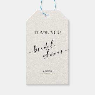 Elegant en Eenvoudig - Minimalistische Bruidsfeest Cadeaulabel
