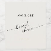 Elegant en Eenvoudig - Minimalistische Bruidsfeest Wijn Etiket (Enkel label)