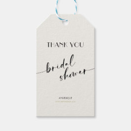 Elegant en Eenvoudig - Minimalistische Bruidsuitno Cadeaulabel