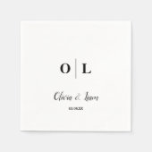 Elegant en eenvoudig | Weddenschap Servet (Voorkant)