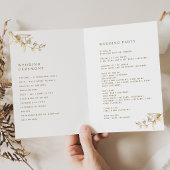 Elegant en Eenvoudig, Wit en Gouden Trouwprogramma
