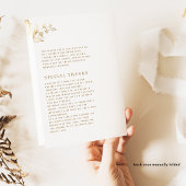 Elegant en Eenvoudig, Wit en Gouden Trouwprogramma