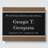 Elegant en eenvoudige condoleances uit het Guestbo Gastenboek (Voorkant)