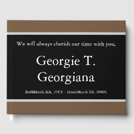 Elegant en eenvoudige condoleances uit het Guestbo Gastenboek