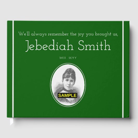 Elegant en eenvoudige condoleances uit het Guestbo Gastenboek (Voorkant)