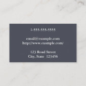 Elegant en eenvoudige hinderpaal op het Visitekaar Visitekaartje (Achterkant)