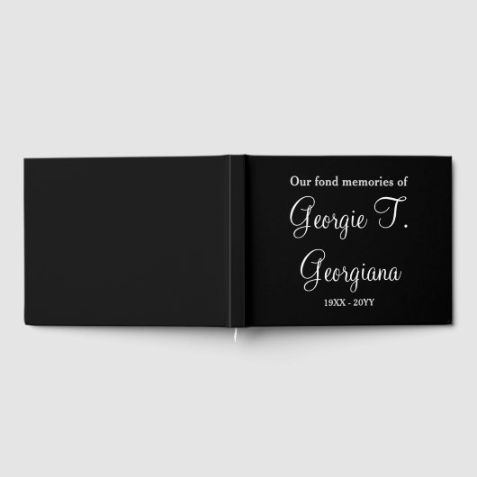 Elegant en eerbiedwaardig begrafenismonument gastenboek (Volledig)