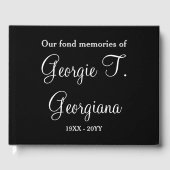 Elegant en eerbiedwaardig begrafenismonument gastenboek (Voorkant)